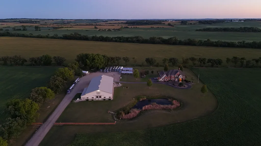 An aerial photography of a farm in Southern Wisconsin taken using a drone. Wisco Aerial & Ground Services provides aerial photography to all of Southern Wisconsin.