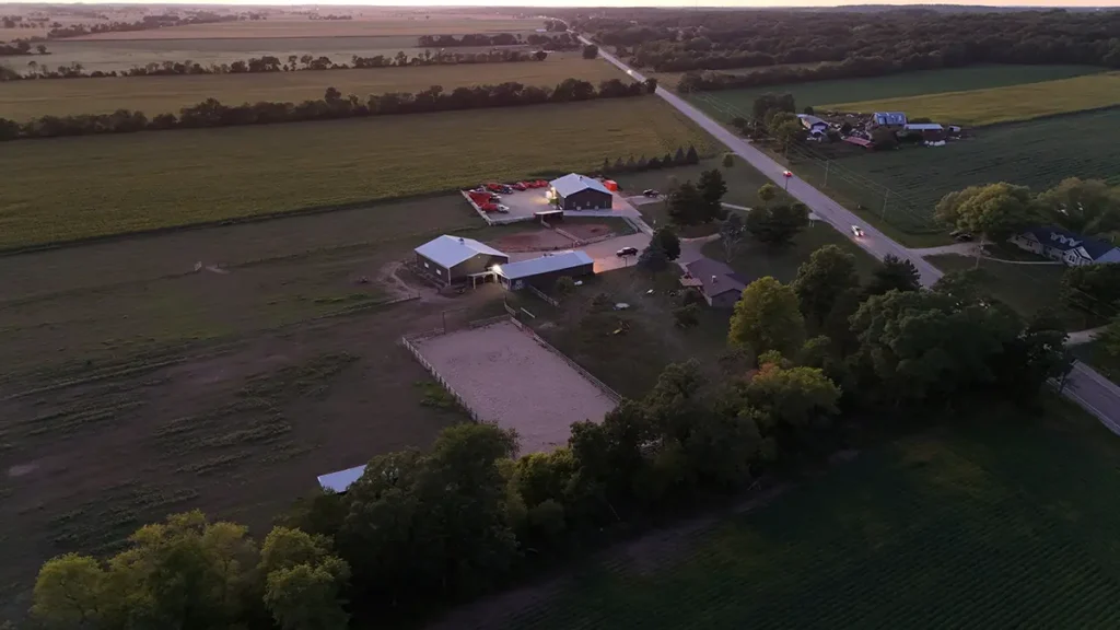 An aerial photography of a farm in Southern Wisconsin taken using a drone. Wisco Aerial & Ground Services provides aerial photography to all of Southern Wisconsin.