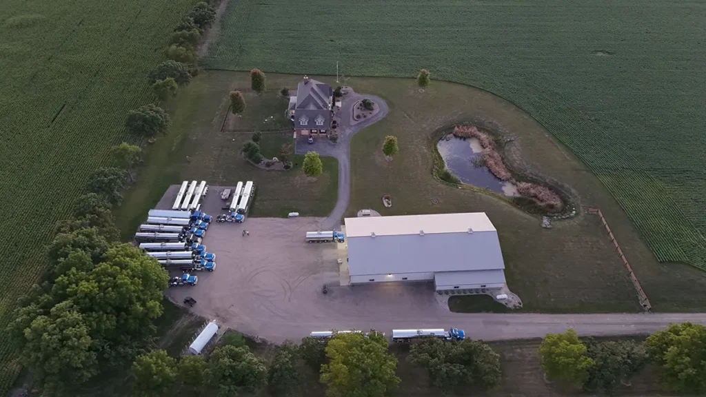 An aerial photography of a farm in Southern Wisconsin taken using a drone. Wisco Aerial & Ground Services provides aerial photography to all of Southern Wisconsin.